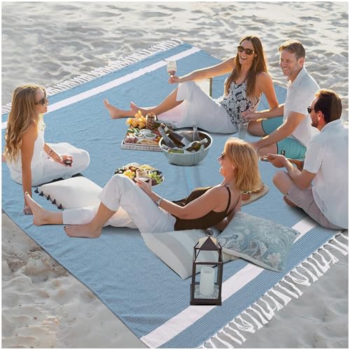 Jumbo Turkish Beach Towel Blanket Picnic Ourtdoor Mat Oversized Sandproof Fast Dry Thin Extra Large Xl Big Huge Compact So...