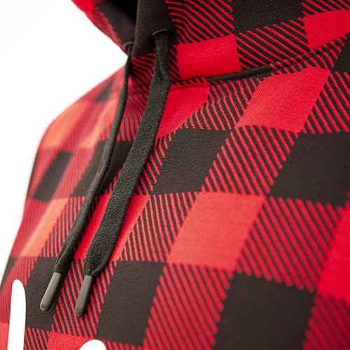 Eskimo Standard Retro Buffalo Plaid Hoodie, Red/Black