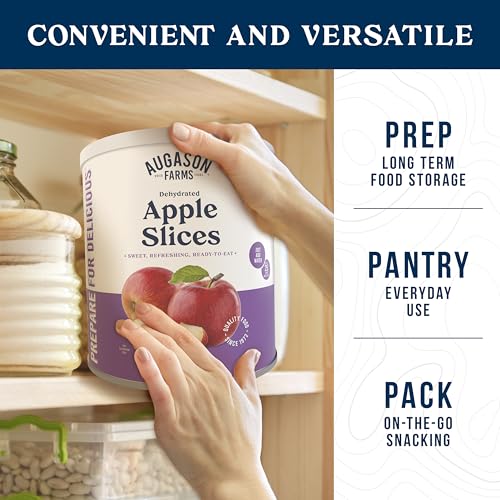 Augason Farms Dehydrated Apple Slices Can - Gluten Free Survival Food with Long Shelf Life - Emergency Food Supply for Cam...
