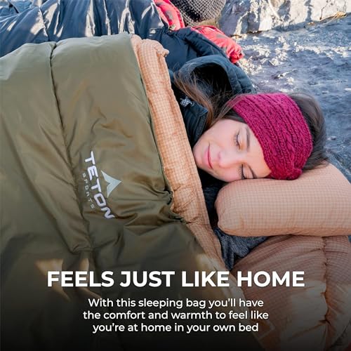 Teton Celsius XXL Sleeping Bag, Cold Weather Sleeping Bags for Adults and Kids, Camping Made Easy and Warm. Compression Sa...