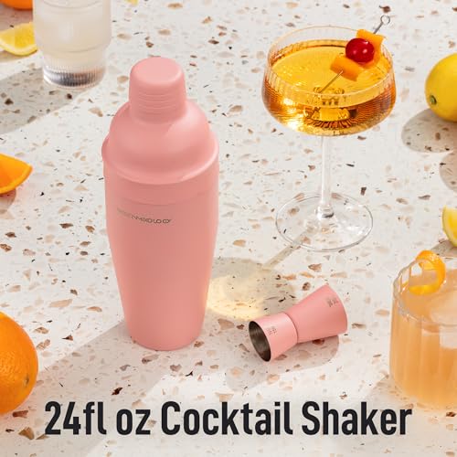 Modern Mixology 24oz Cocktail Shaker Set - Bartender Set with Jigger, Great for Mixing Cocktails, Martini, Margarita - Sle...