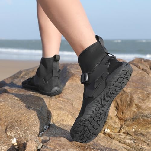 UMANPOO Men Water Shoes Women Barefoot Slip on Sneaker Swim Aqua Beach Running Walking Hiking Cycling Non Slip High Top