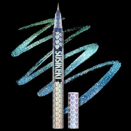 SUSIKEKI Chameleon Metallic Duochrome Liquid Eyeliner, Color Shifting Shimmery Eye Liner, Duo-color Waterproof Long Lastin...