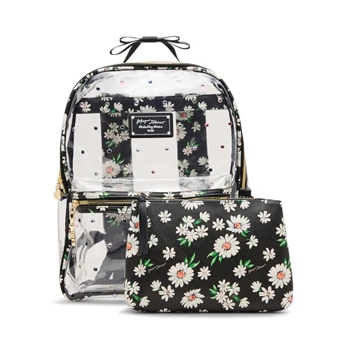 Betsey Johnson Daisy Clear Backpack with Pouch