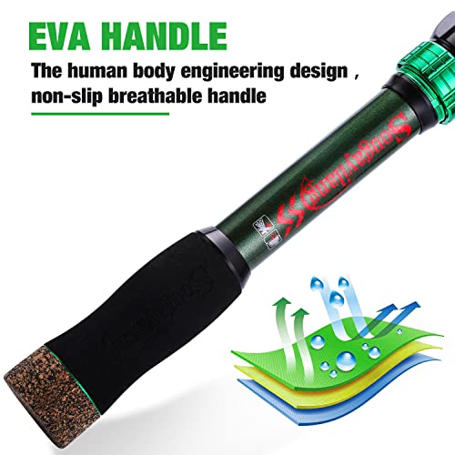 Sougayilang Fishing Rod Reel Combinations, 24 Ton Carbon Fiber, Portable Telescopic Fishing Rod Spinning Reels for Travel ...
