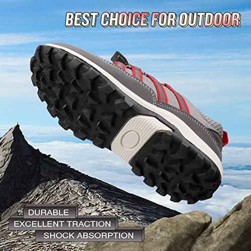 UOVO Boys Sneakers - Boys Hiking Tennis Running Shoes - Kids Waterproof Athletic Outdoor Sneakers - Non-Slip Comfortable (...