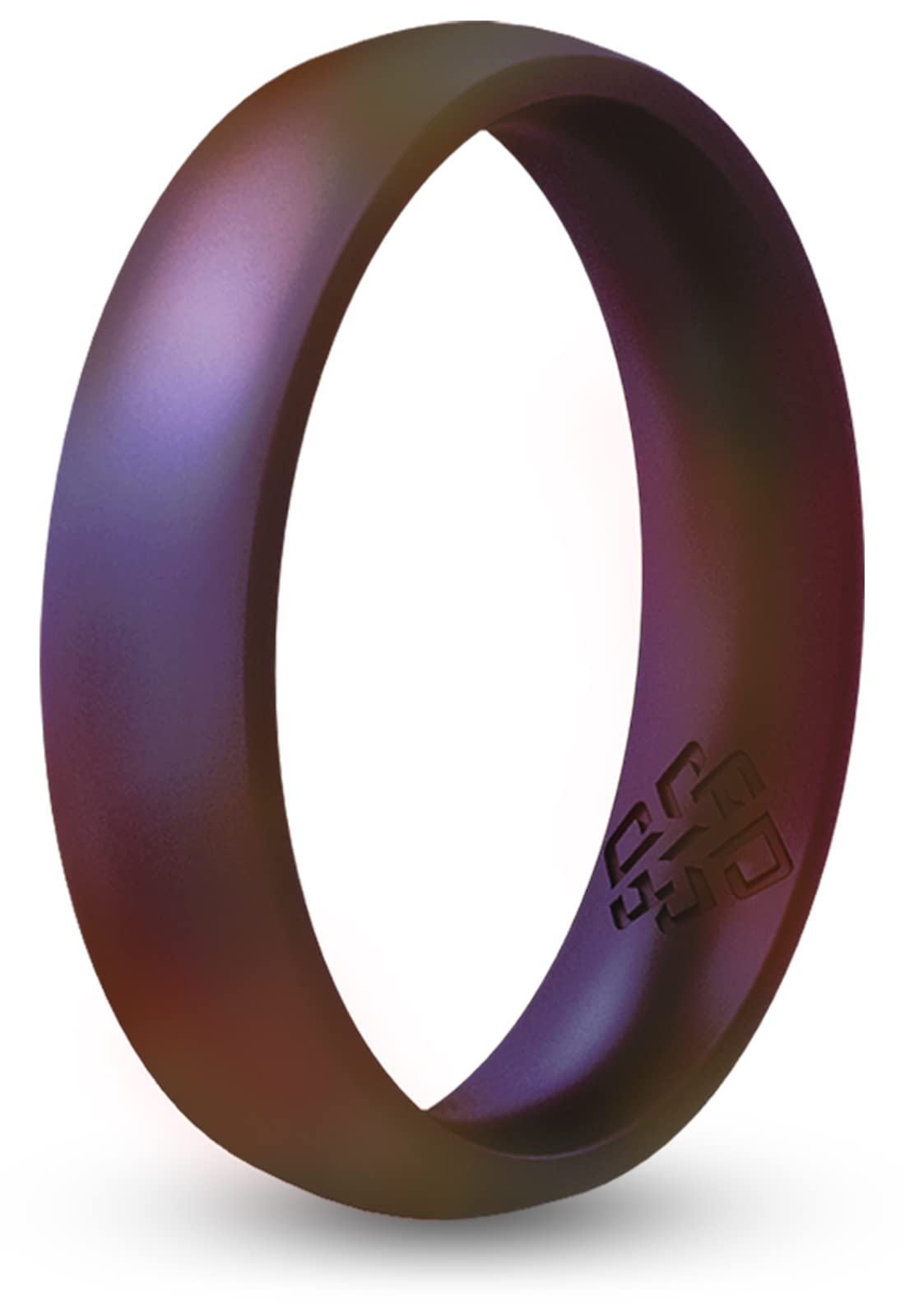 Knot Theory Cosmic Silicone Ring for Women - Breathable Comfort Fit 4mm Wedding Band Size 11 February Birthstone