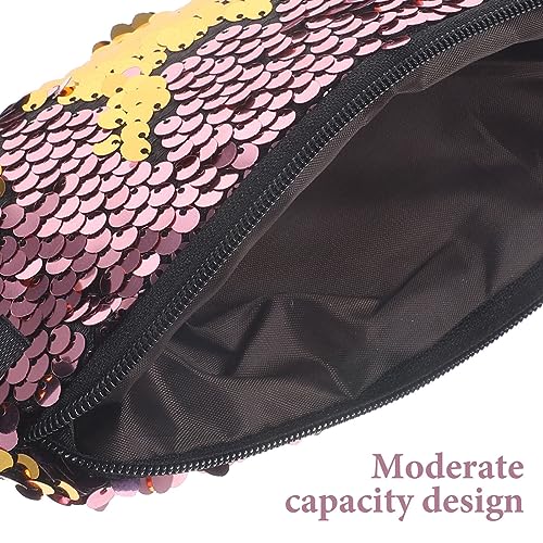 minkissy Sequin Makeup Bag Travel Makeup Bag for Women Travel Cosmetic Pouch Glitter Organizer Women Girls Portable Sequin...