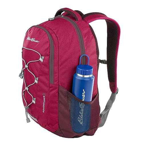 Eddie Bauer Adventurer Backpack with Organization Compartments and Hydration/Laptop Compatible Sleeve, Adventurer - Dark Berry, 25L