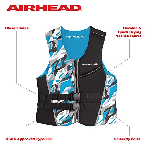 Airhead Men's & Youth USCG Approved Neolite Life Jackets for Water Sports