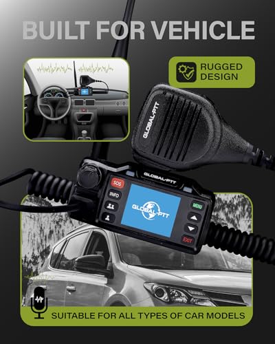 2-Pack Push-to-Talk Over Cellular (PoC) Mobile Radios with GPS SOS - 4G LTE Nationwide PTT Unlimited Range License-Free fo...