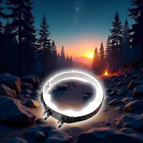 ZGLUZP Black Flashlight Clip Buckle Headband Adjustable Head Belt Head Strap Mount Holder Stand for 24mm LED Flashlight To...