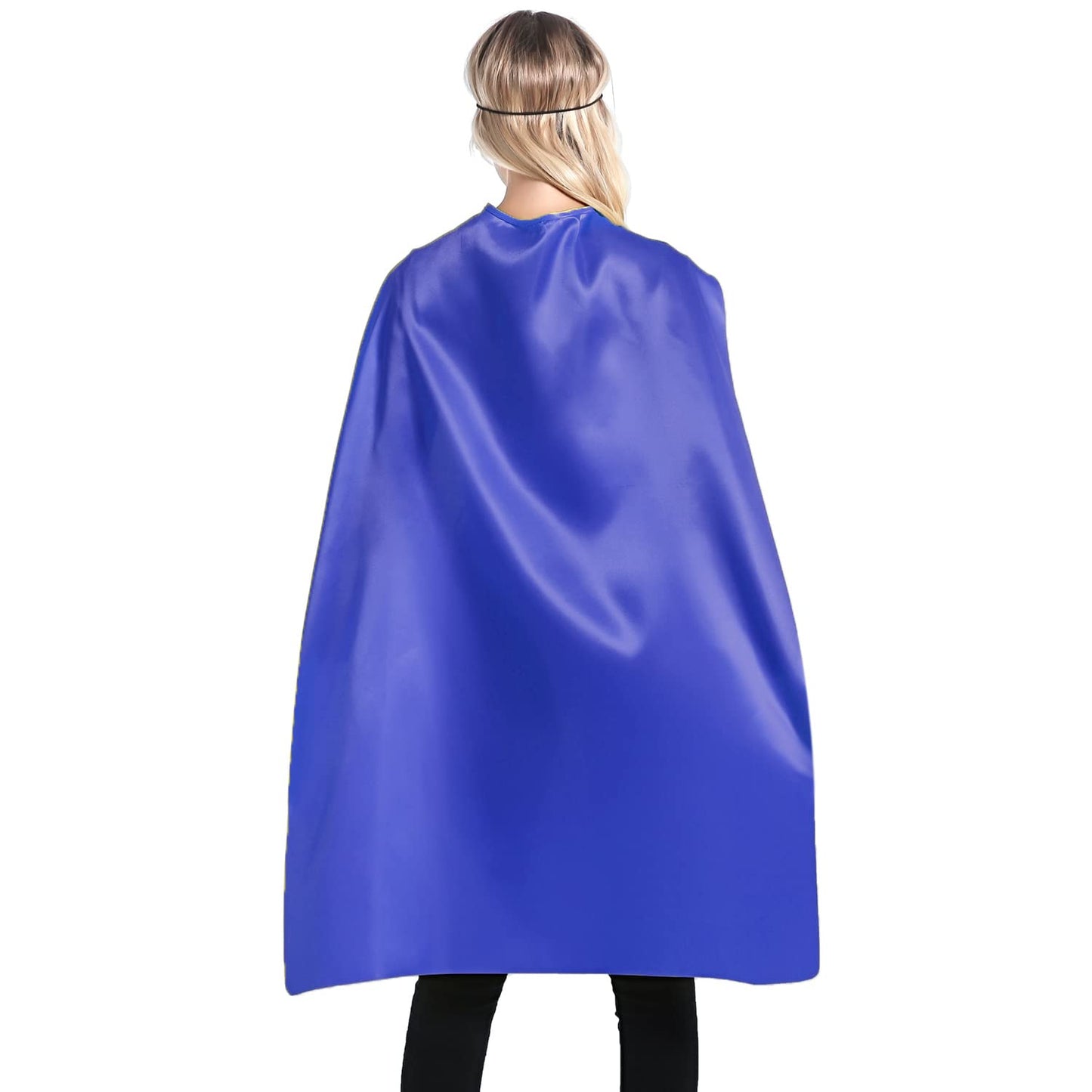 Kidsfere Superhero Capes and Masks for Teenagers Adults Men Women Team Building Dress Up Party Cape Halloween Costume 7 Pack (Blue)