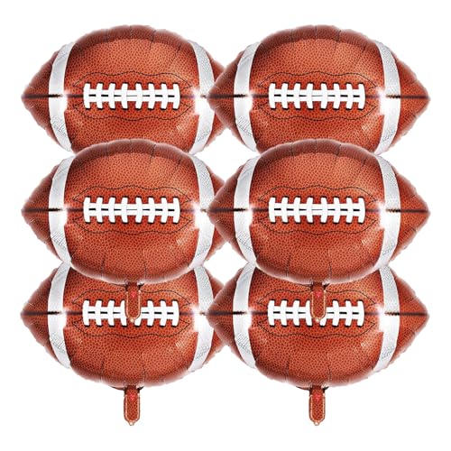 Football Balloons, 27'' Rugby Shaped Aluminum Foil Balloons for Sports Mylar Balloon Footballs Birthday Party Decorations ...