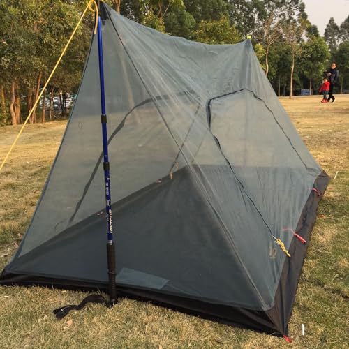 TOLVPWR Ultralight Mosquito Net Tent for 1 Person, Tear-Resistant Mesh Bug Shelter with Double Doors, Hanging Hook & Stora...