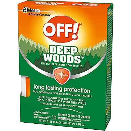 OFF! Deep Woods Insect Repellent Towelettes, 12 Count (Pack of 12)