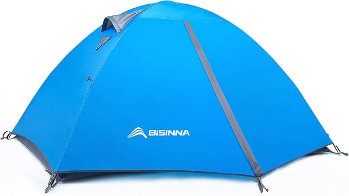 BISINNA 2/4 Person Camping Tent Lightweight Backpacking Tent Waterproof Windproof Two Doors Easy Setup Double Layer Outdoo...