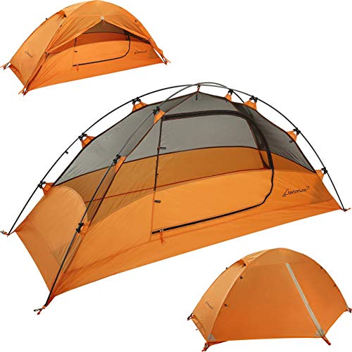 Clostnature Ultralight One Person Backpacking Tent - Hiking Tent for Solo, Single Person with Tri-Beam Aluminium Stakes