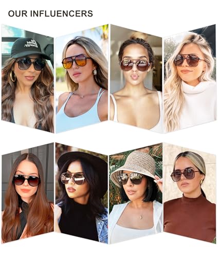SOJOS Retro Polarized Aviator Sunglasses Womens Mens Classic 70s 80s Vintage Trendy Square Aviators SJ2174