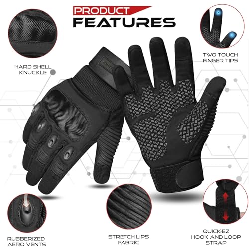 WESTWOOD FOX Motorcycle Gloves for Men and Women Power Sports Racing Gloves Full Finger Touchscreen Car Driving Glove Moto...