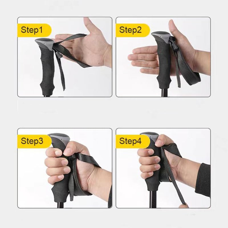 100% Carbon Fiber Trekking Poles - Collapsible Ultralight 3-Section Adjustable Hiking Poles with EVA Foam Grip, Quick Flip...