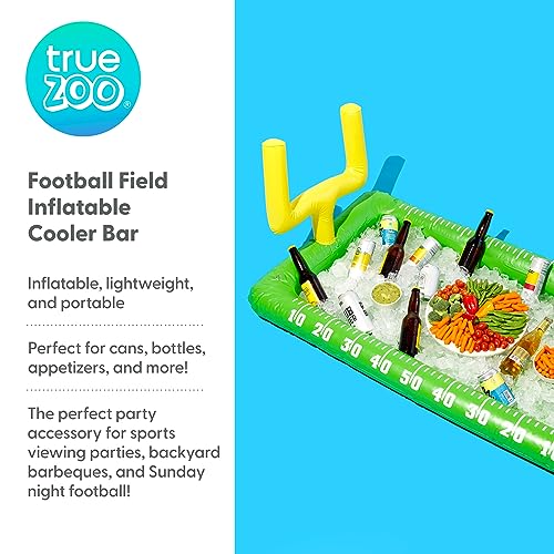 TrueZoo Football Field Inflatable Cooler for Parties, Drink Cooler, Party Supplies, Pool Party Decorations, 52"x 28", Set ...