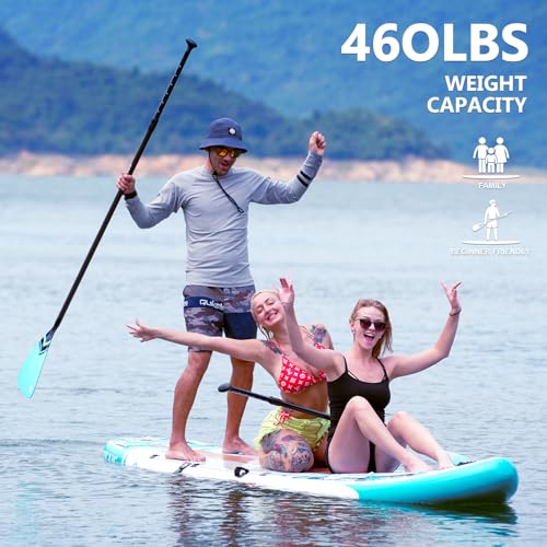 COOLCAA Inflatable Stand-Up Paddle Board, 480Lbs Capacity SUP Board with 34'' Extra Wide, Fishing Paddleboard with Accesso...