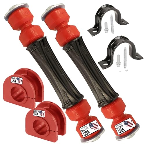 Suspension Dudes 6PC Front Sway Bar Stabilizer Link Kit + CODE RED EXTREME Bracket/Bushing Kit FITS Escalade, Silverado,Ta...