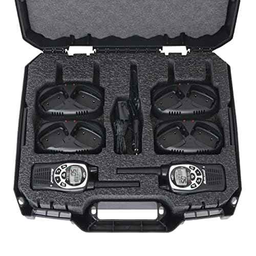 Case Club Travel Case - Fits 14 Midland GXT 1000 GMRS Radios or a Combination of Two-Way Radios and Chargers - Rugged Hard-Sided Walkie Talkie Carry & Storage Case for Your Midland Handheld Radios