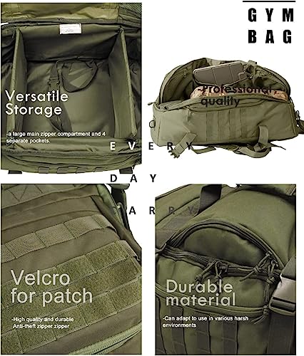 3 In 1 Military Backpack Travel Duffle Bag for Weekender Gym Traveling Workout Deployment