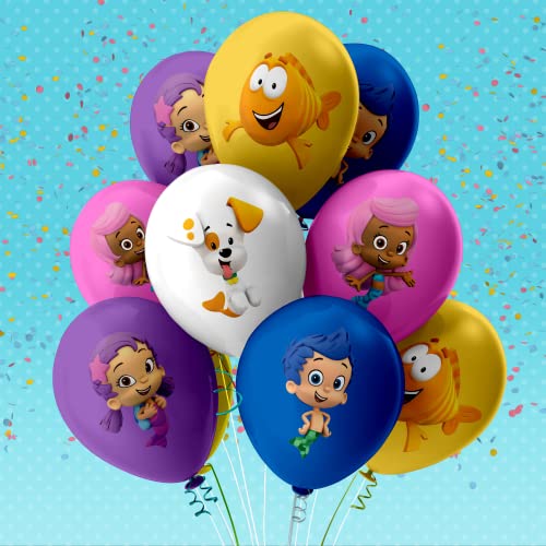 Nelton Birthday Party Supplies For Bubble Includes Backdrop - Banner - Cake Topper - 20 Cupcake Toppers - 20 Balloons - Ta...