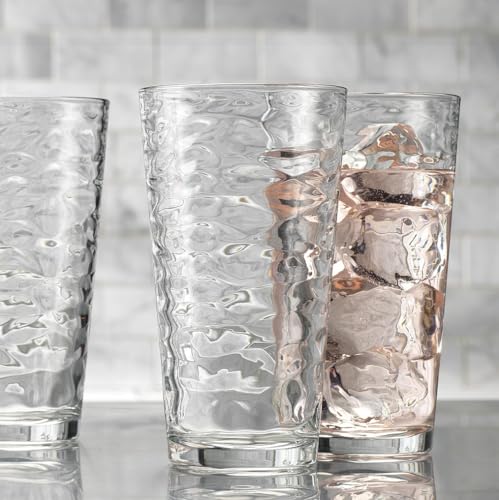 Glaver's Drinking Glasses Set of 10 Highball Glass Cups, 17 Oz Cooler Glassware. Home and Bar Everyday Basic Drinkware Ele...