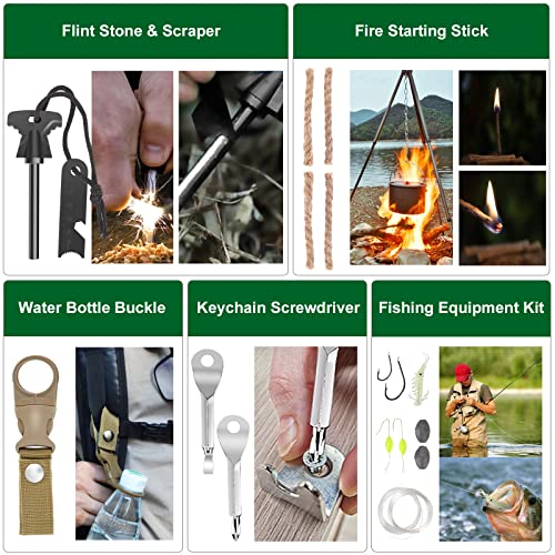 Gifts for Men Dad Christmas Husband Teenage Boy, Survival Kit 28 in 1, Survival Gear Tool Emergency Tactical Equipment Sup...