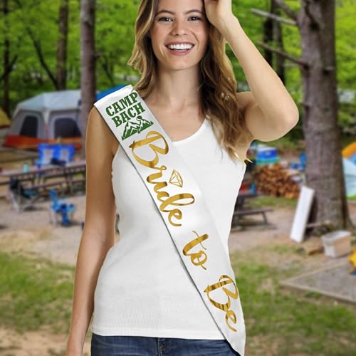 RhinestoneSash Camp Bachelorette Decorations - Camp Bride Sash - Last Trail Before the Veil, Cabin Crew Before I Do Gifts