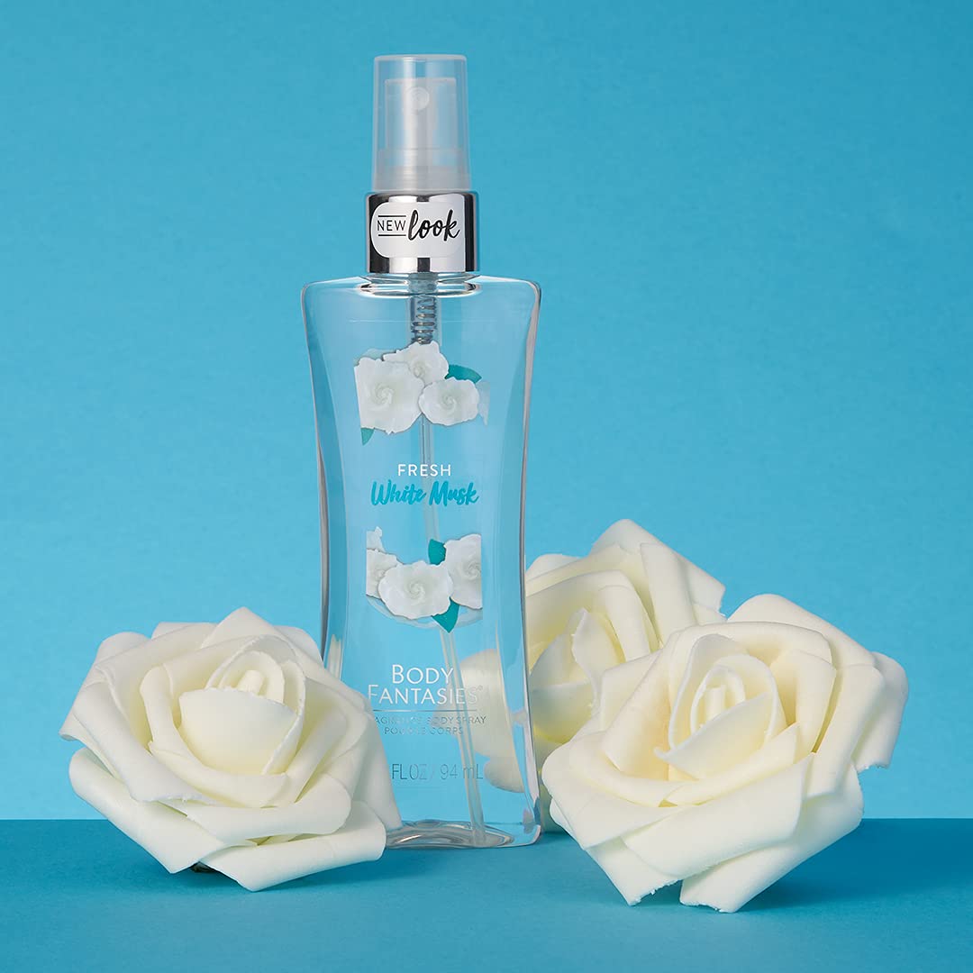 Body Fantasies Signature Fragrance Body Spray, Fresh White Musk, 8 Fluid Ounce (Pack of 2)