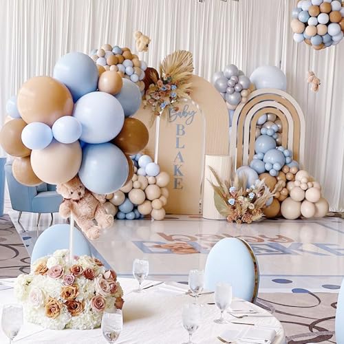 Toosci 10 Pack Acrylic Balloon Stands for Table, 15.75 Inch Height Balloons Centerpiece for Tables with Base, Balloon Stic...