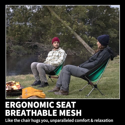 Naturehike YL08 Ultralight Camping Chair, 2.38 LBS Portable Backpacking Chair with Anti-Sinking Feet, Lightweight Compact ...