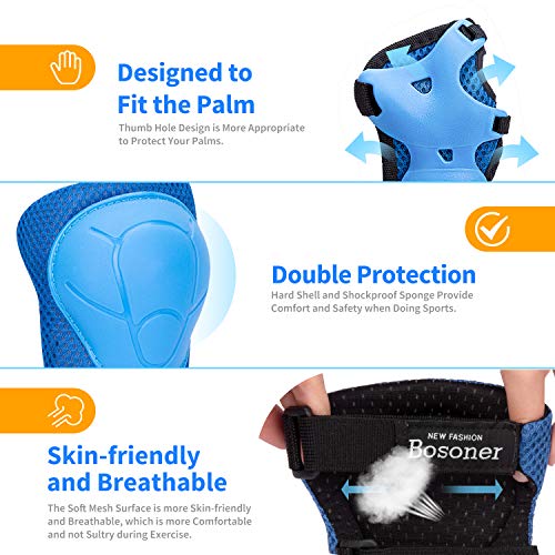 Kids/Youth Knee Pad Elbow Wrist Pads Guards Protective Gear Set, for Roller Skates,Cycling Bike,Skateboard,Inline Skatings...