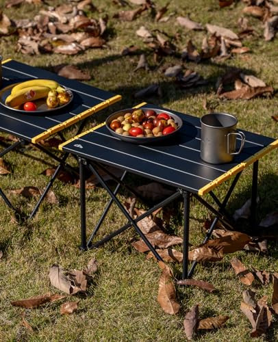 iClimb 1 Folding Table and 1 Anti-Sinking Chair Bundle, Ultralight Compact for Adults Outdoor Beach Backpacking Hiking Cam...