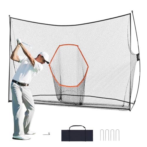 VEVOR Golf Practice Net, Indoor Hitting Net for Baseball, Hockey, Soccer, Heavy Duty Nylon DIY Ball Net, Sports Netting Barrier for Backyard Driving Training Swing