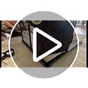 Simple Trending C Shaped End Table, Folding TV Tray Couch Side Table for Sofa on Wheels, Black