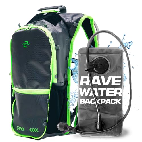RaveRunner® Anti-Theft Hydration Backpack | Rave Hydration Pack, Festival Water Bag, Hydropack Rave, Hydration Pack EDC
