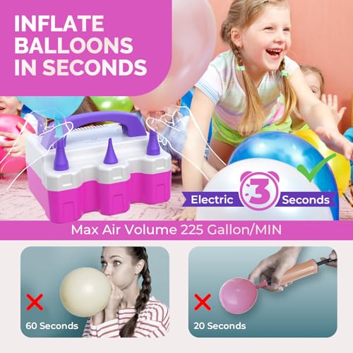 ETENWOLF Electric Balloon Pump for All Balloons 110V 600W Balloon Blower for Party Metalic Latex 260q Foil Balloons, Ballo...