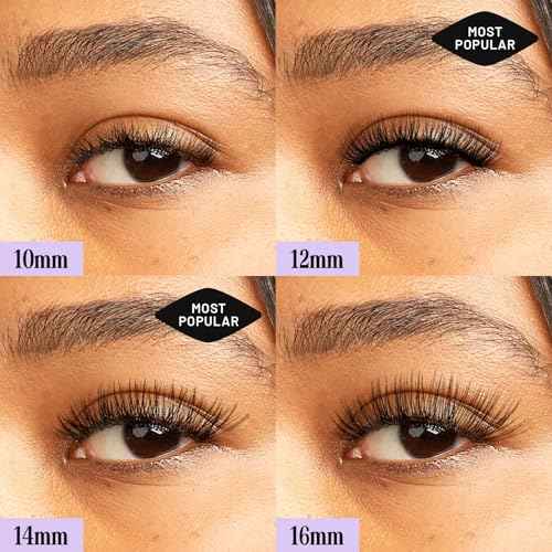 Lilac St - Originals Natural Faux Eyelash Clusters (12mm) - Soft, Natural Look - DIY Lash Extension Wisps - Lightweight & Lifelike - Lasts 10 Days - Cruelty Free, Vegan, Women Founded - 10 Lashes