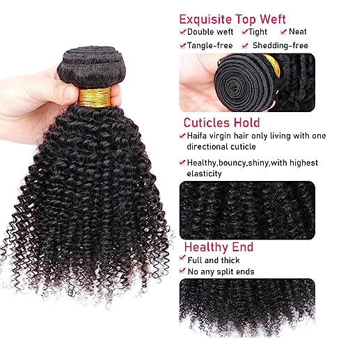 Afro Kinky Curly Hair Extensions 12 14 16 Inch Unprocessed Virgin 100% Human Hair Bundles for Black Women