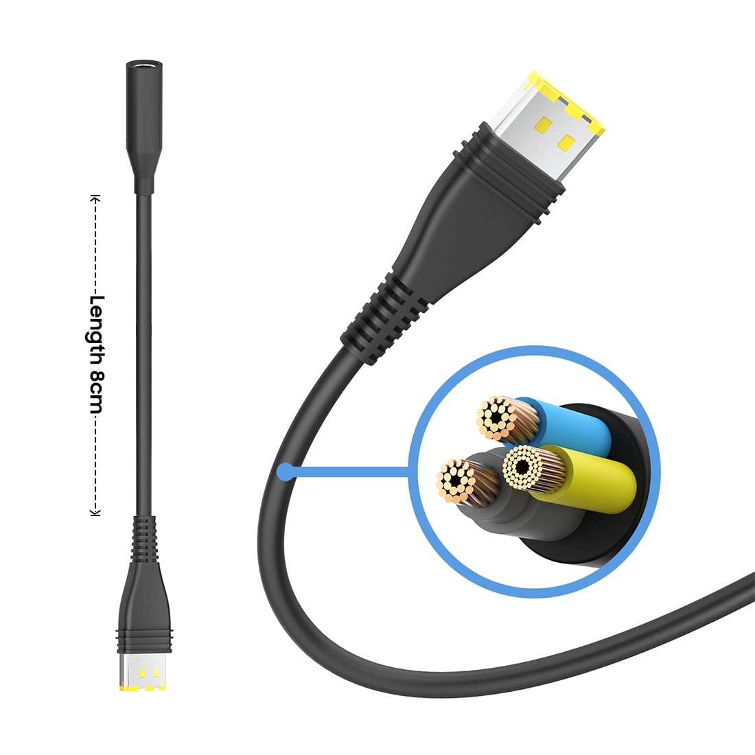 KFD 2-Pack 24V DC Cable for Resmed Airsense 10 to Resmed AirSense 11 & Resmed Airmini CPAP Machine Power Cord Convert Cable Fits Resmed Airsense 10/AirSense 11/Resmed Airmini CPAP Machine Charger Cord
