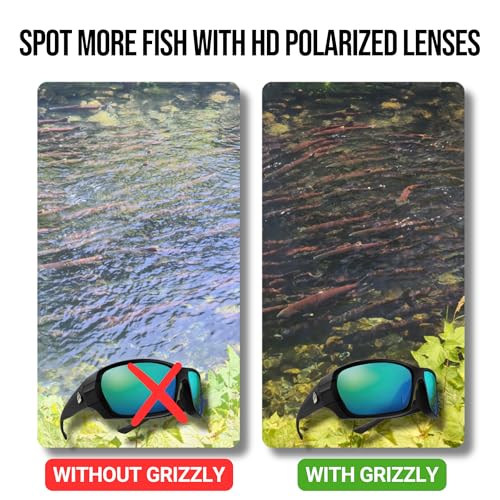 Fishing Glasses Pro Kit - Polarized Sunglasses With 4 Lenses for Clear Visibility in Offshore & Shallow Water - Eye Protec...