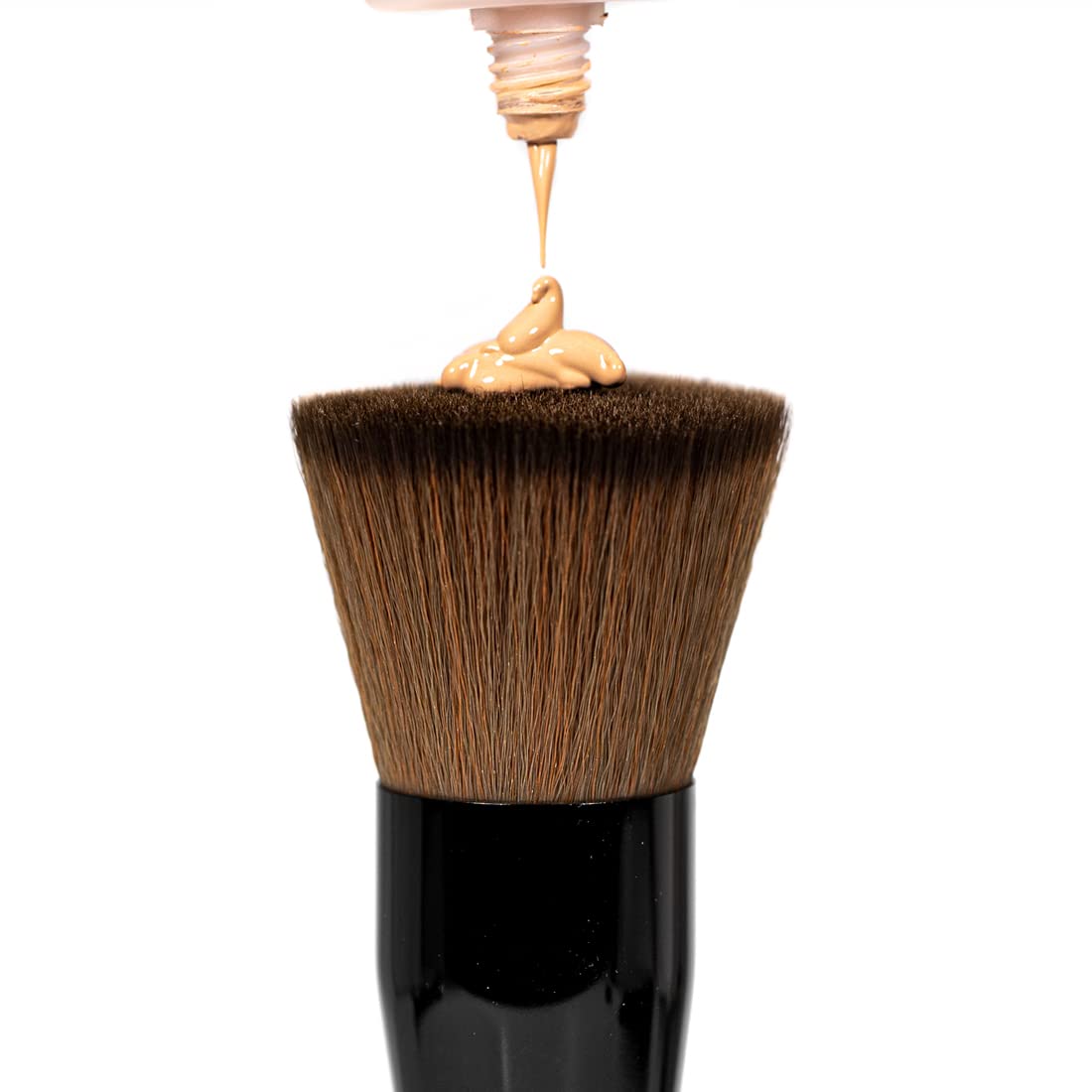 Palladio Flat Kabuki Brush, Professional Makeup Brush for Foundation, Face Blush, Powder, Cream, Contour & Highlight, Synthetic