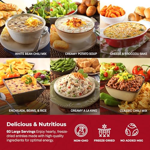 Legacy Food Storage Gluten Free 60 Serving Bucket, Emergency Food Supply, 22,760 Total Calories, 60 Large Servings, Shelf ...