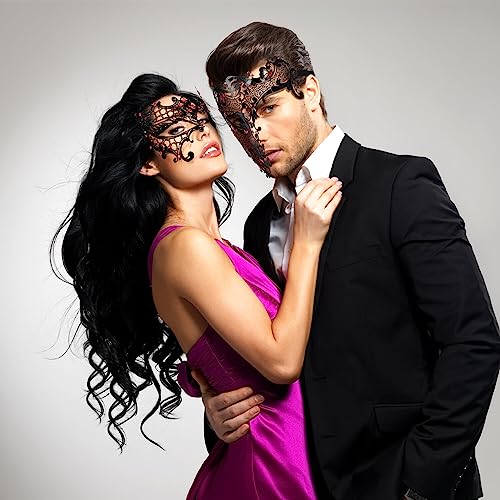 Thmyo Couples Masquerade Mask Venetian Phantom Of The Opera Laser Cut Metal Mask